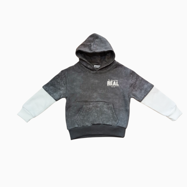 ΜΠΛΟΥΖΑ ΦΟΥΤΕΡ ΜΕ ΚΟΥΚΟΥΛΑ ΓΚΡΙ/ΕΚΡΟΥ ΚΑΙ ΣΤΑΜΠΑ