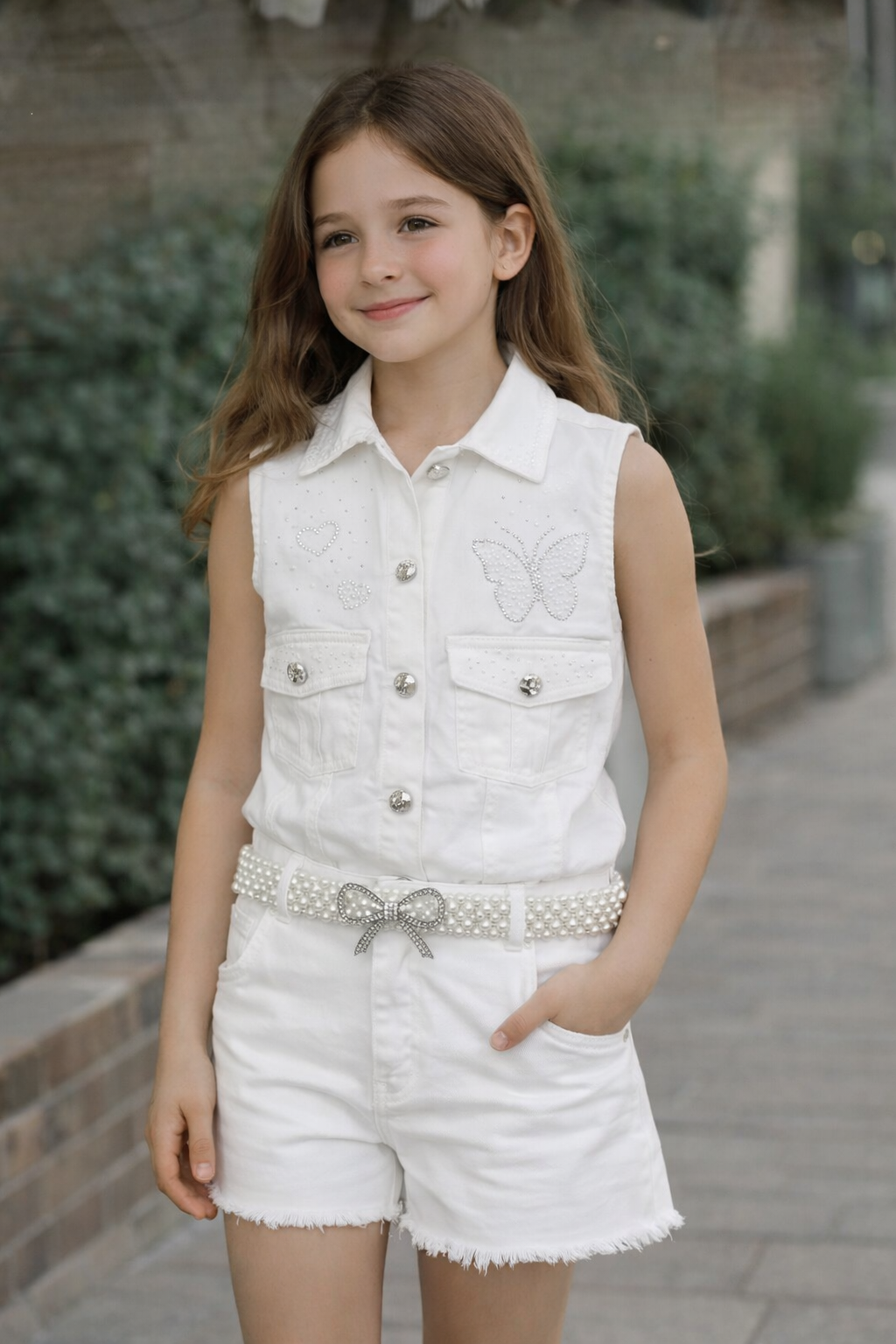 ΑΜΑΝΙΚΟ ΜΕ ΠΕΡΛΕΣ ΚΑΙ ΣΟΡΤΣΑΚΙ ΜΕ ΖΩΜΗ ΕΛΑΣΤΙΚΗ ΟΛΗ ΠΕΡΛΑ ΛΕΥΚΟ