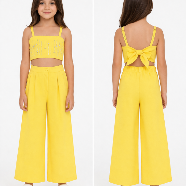 ΤΟΠ ΜΕ ΣΤΡΑΣ ΕΞΩΠΛΑΤΟ ΚΑΙ ΠΑΝΤΕΛΟΝΑ ΚΙΤΡΙΝΟ