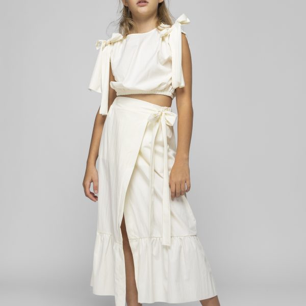 ΦΟΥΣΤΑ ΜΑΚΡΙΑ OFF WHITE