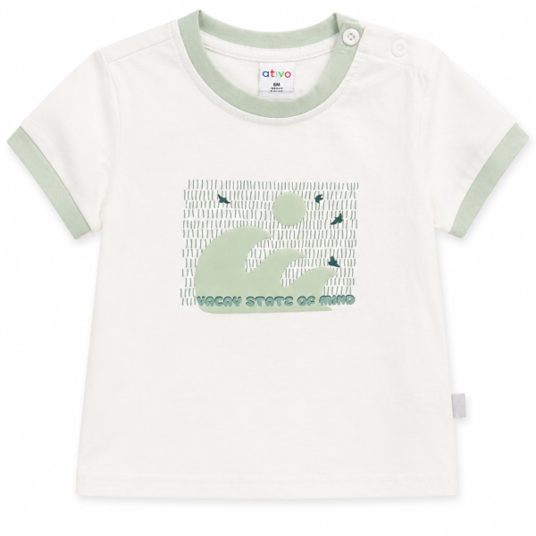 T SHIRT ΛΕΥΚΟ ΚΑΙ ΒΕΡΑΜΑΝ