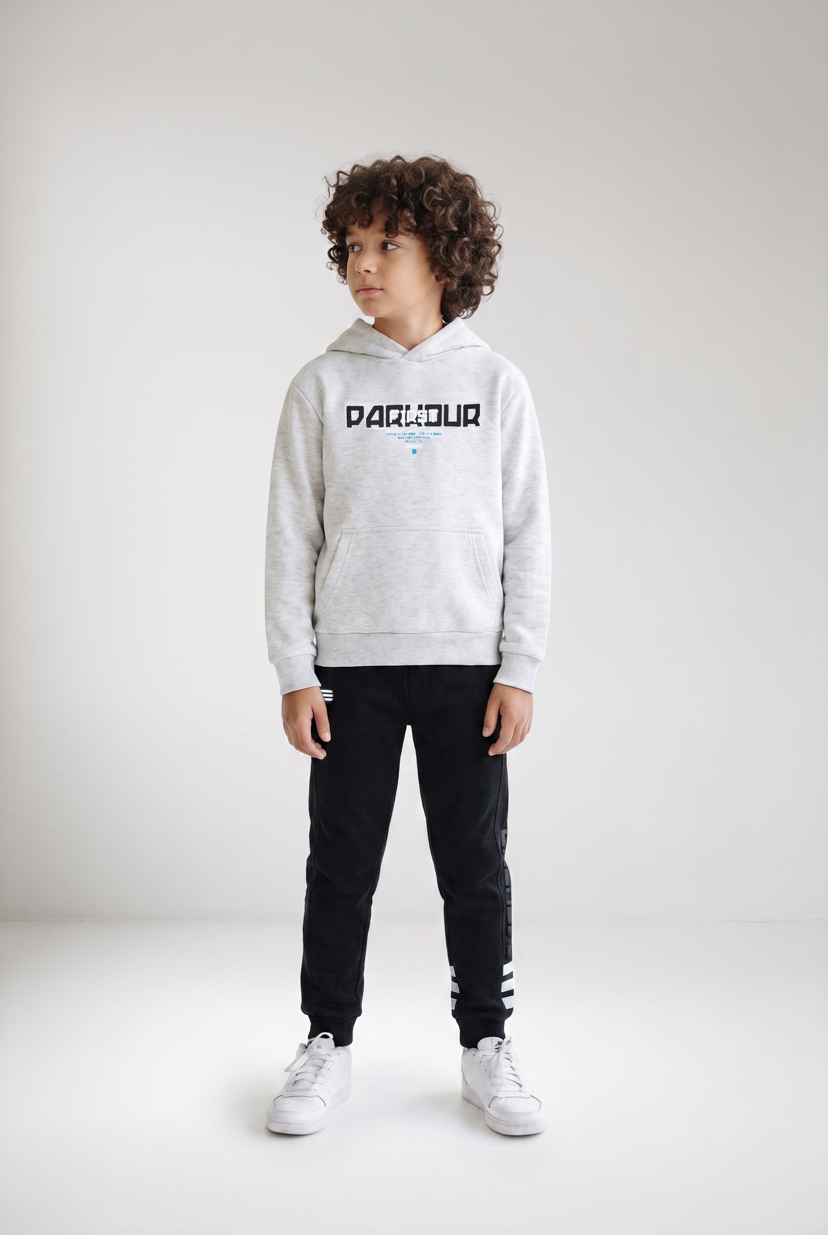 ΣΕΤ ΦΟΡΜΑ ΜΕ ΚΟΥΚΟΥΛΑ LIGHT GREY MELANGE PARKOUR SPRINT