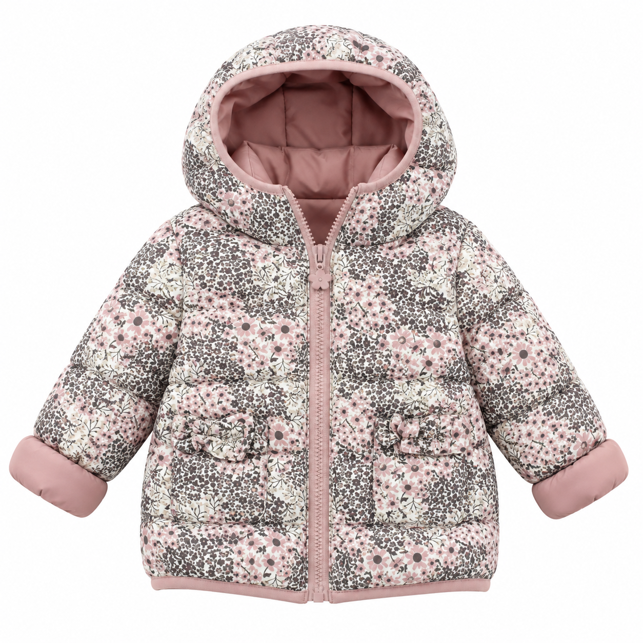 BABY GIRLS PUFFER JACKET LILAC ΔΙΠΛΗΣ ΟΨΗΣ