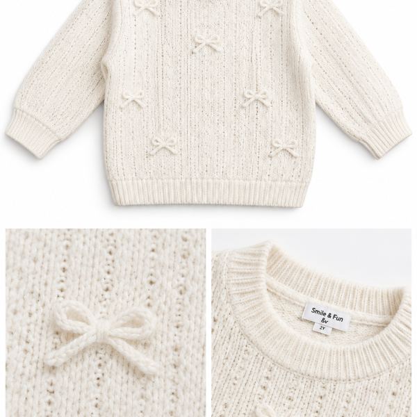 ΜΠΛΟΥΖΑ ΠΛΕΚΤΗ ΜΕ ΦΙΟΓΚΑΚΙΑ OFF WHITE BABY GIRL